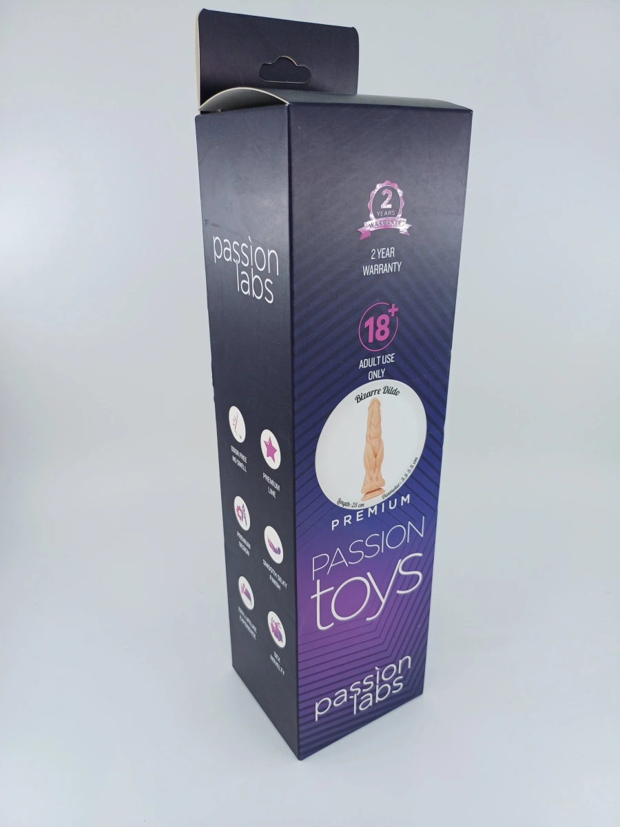 Dildo Greed cu Ventuza, PVC, Natural, 25 cm, Passion Labs