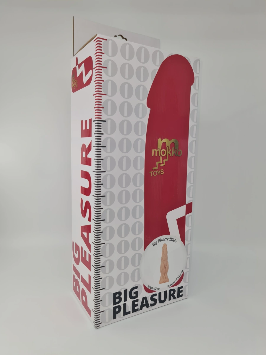 Dildo Great Beast cu Ventuza, PVC, Natural, 32 cm, Mokko Toys