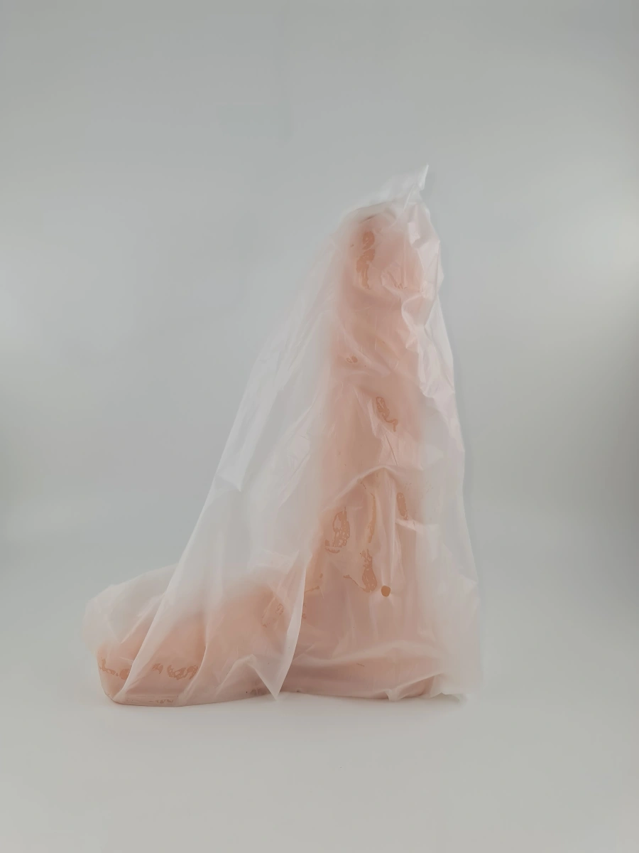 Dildo cu Vene Foot Fetish, PVC, Natural, 26 cm