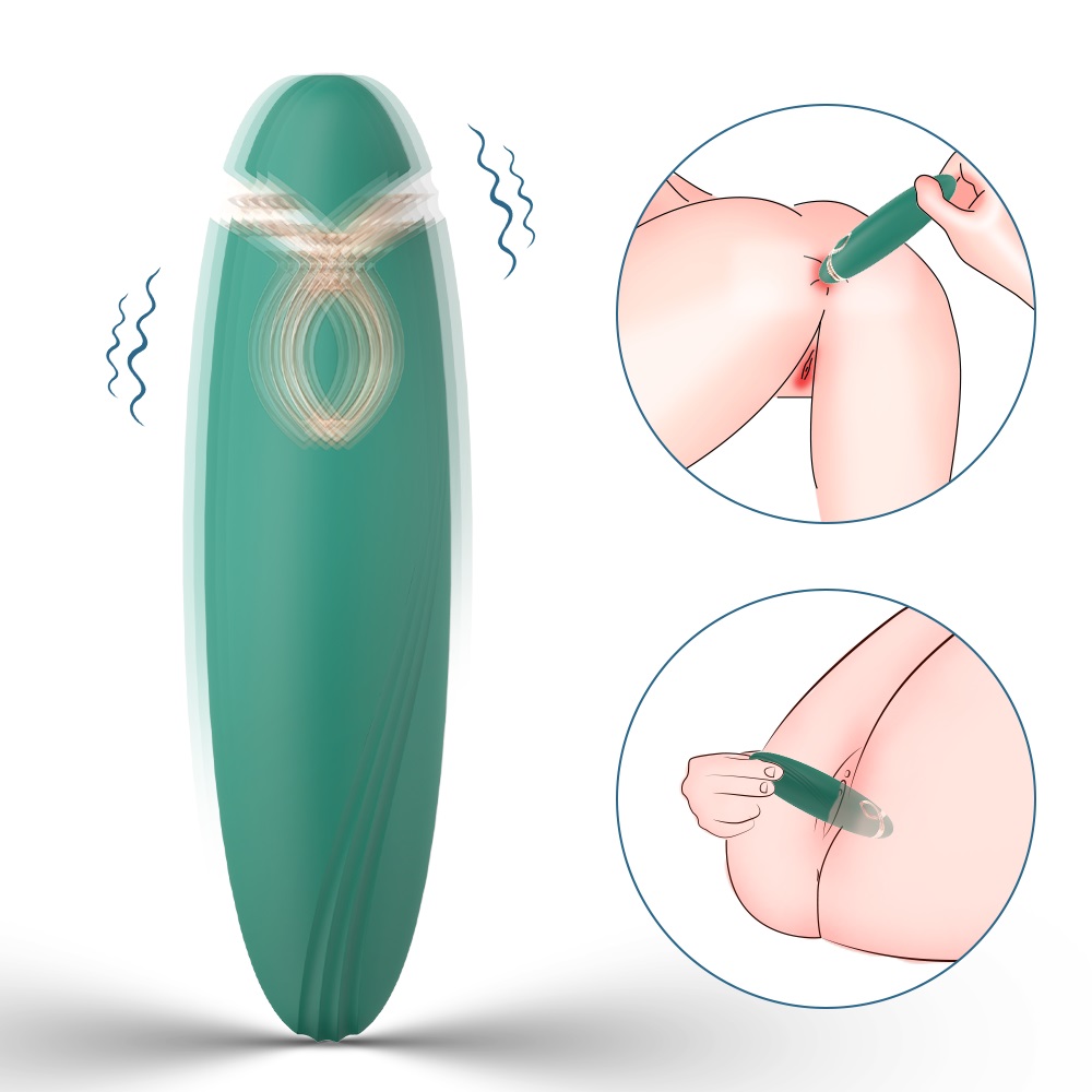 Stimulator Clint, 9 Moduri Vibratii, Silicon, USB, Verde, 11.2 cm, Passion Labs