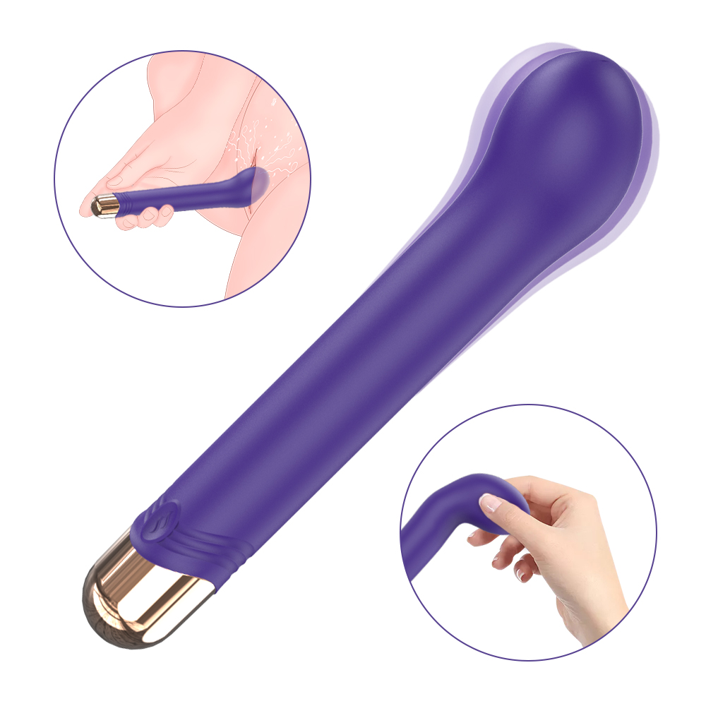 Vibrator Punctul G Minsk, 9 Moduri Vibratii, Silicon, USB, Mov, 17.7 cm, Mokko Toys