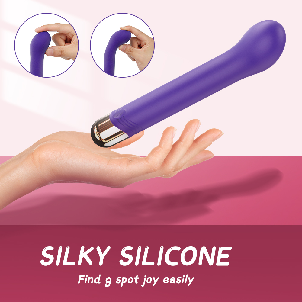 Vibrator Punctul G Minsk, 9 Moduri Vibratii, Silicon, USB, Mov, 17.7 cm, Mokko Toys