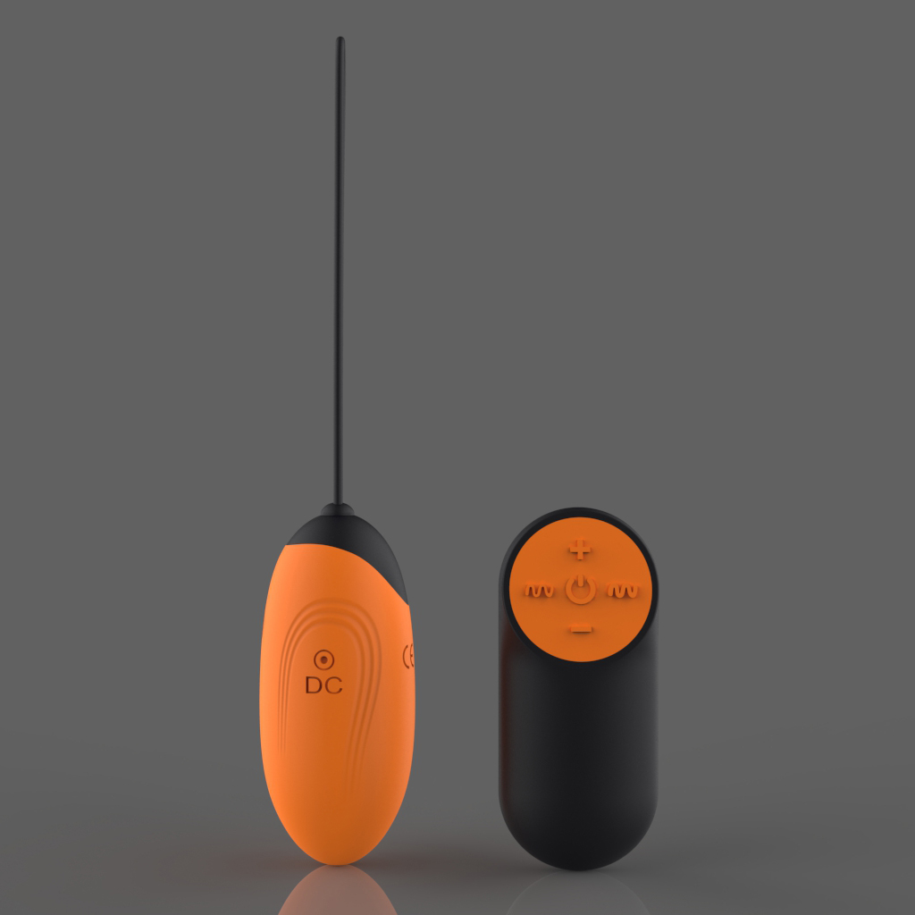 Ou Vibrator Venus, 7 Moduri Vibratii, 4 Intensitati, Silicon, USB, Remote Control, Portocaliu/Negru, Guilty Toys, Cosmic Love