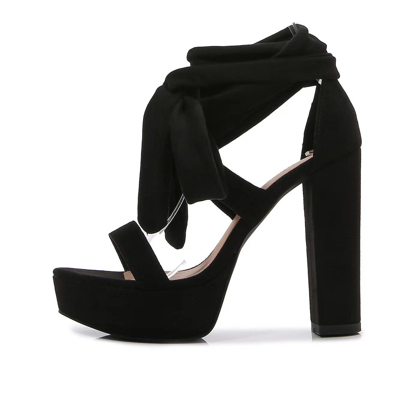 Sandale Sexy cu Panglici, Size 41, Negru