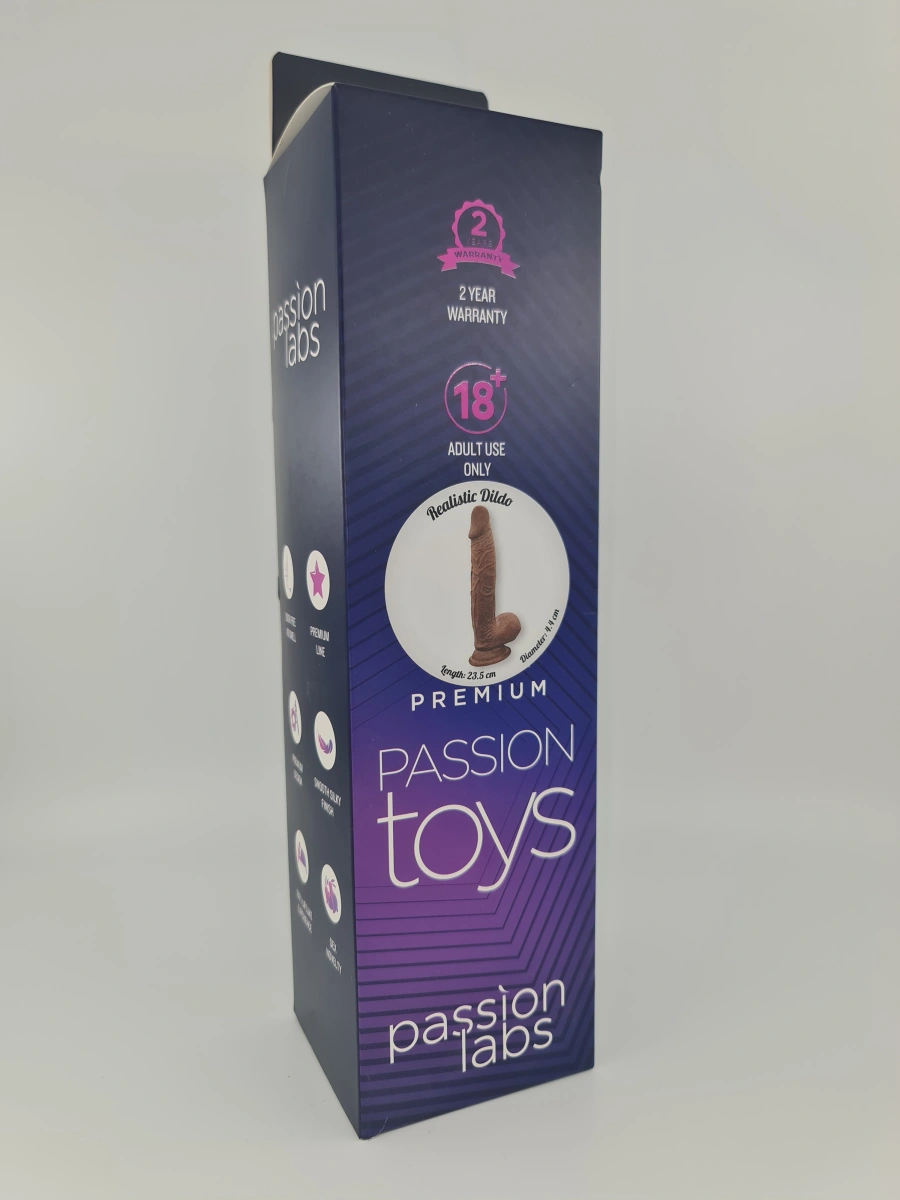 Dildo Nikki Sliding&Bendable, TPE Strat Dublu, Caramel, 23.5 cm, Passion Labs