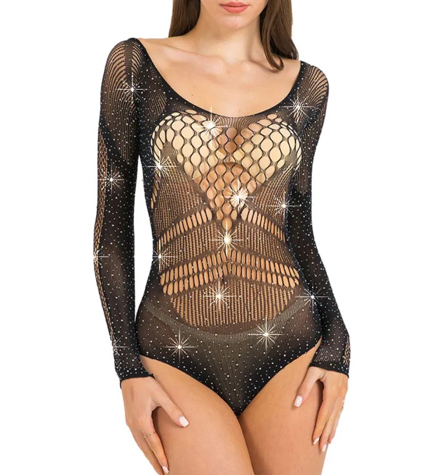 Body Shiny Star, Negru, S/M