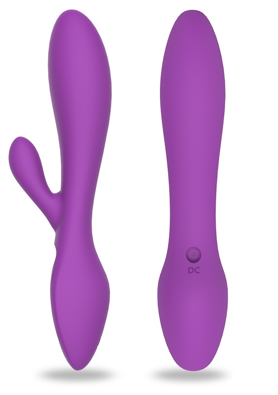 Vibrator Rabbit Breeze, 9 Moduri Vibratii, Silicon, USB, Mov, 20.1 cm, Mokko Toys