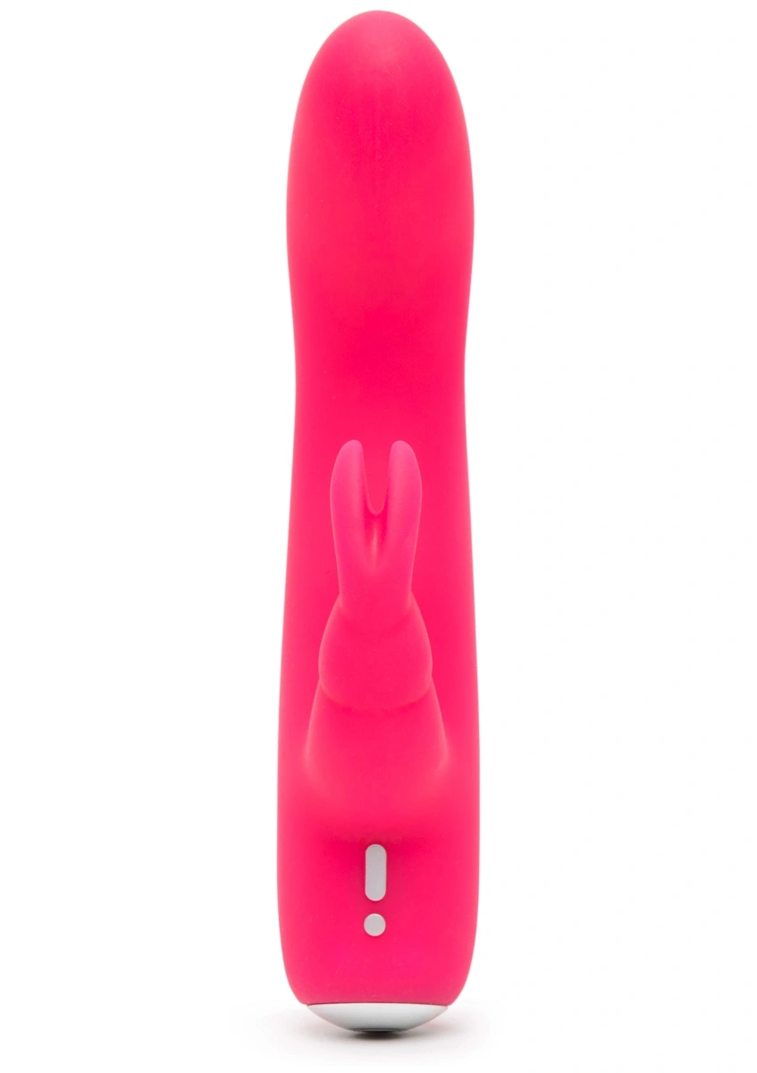 Vibrator Happy Rabbit Mini Rabbit, 12 Moduri Vibratii, Silicon, USB, Roz, 15 cm