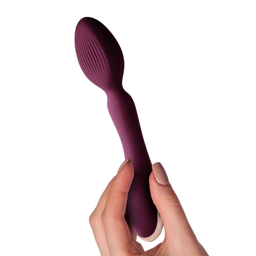 Vibrator Climaximum Aurora, 10 Moduri Vibratii, USB, Silicon, Burgundy, 23.5 cm