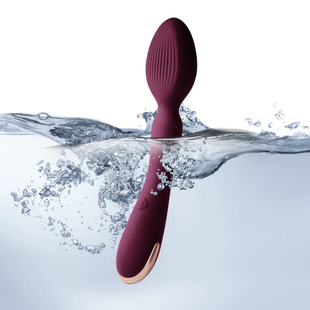 Vibrator Climaximum Aurora, 10 Moduri Vibratii, USB, Silicon, Burgundy, 23.5 cm