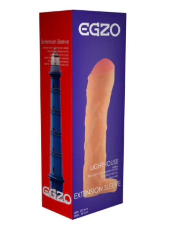Prelungitor Penis Lighthouse, TPE, Natural, 15 cm