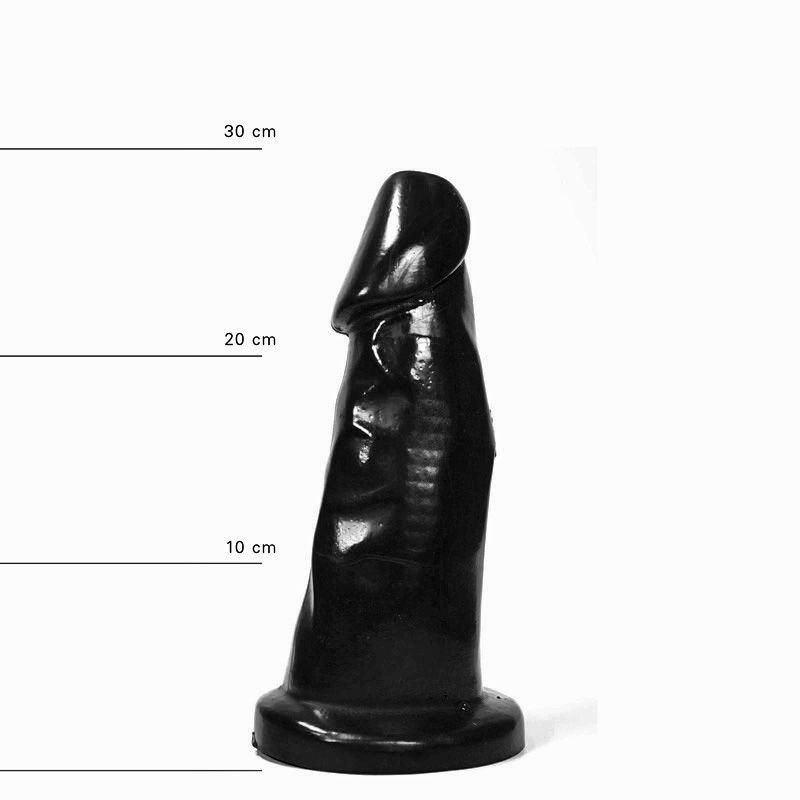 Dildo All Black PVC Negru 28 cm