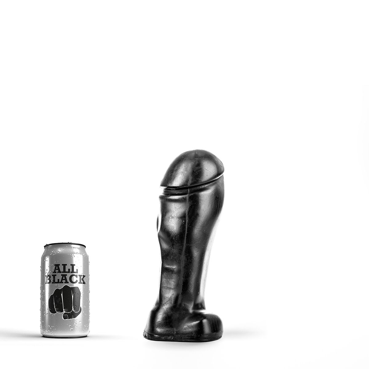 Dildo All Black PVC Negru 23 cm