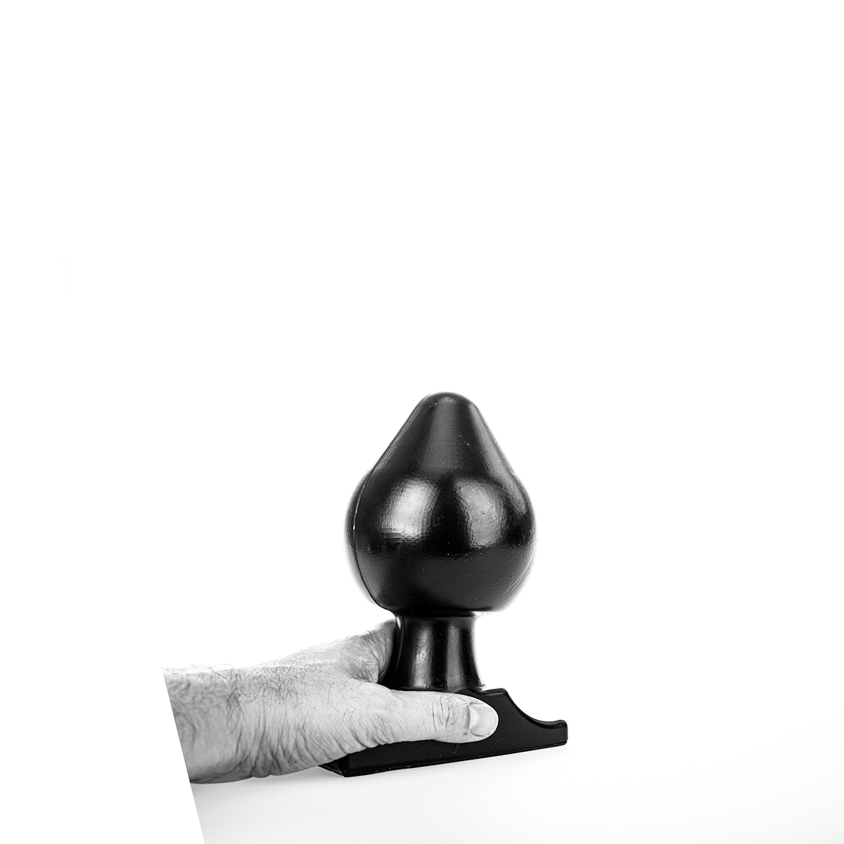 Dop Anal All Black Super Stretch PVC Negru 19 cm