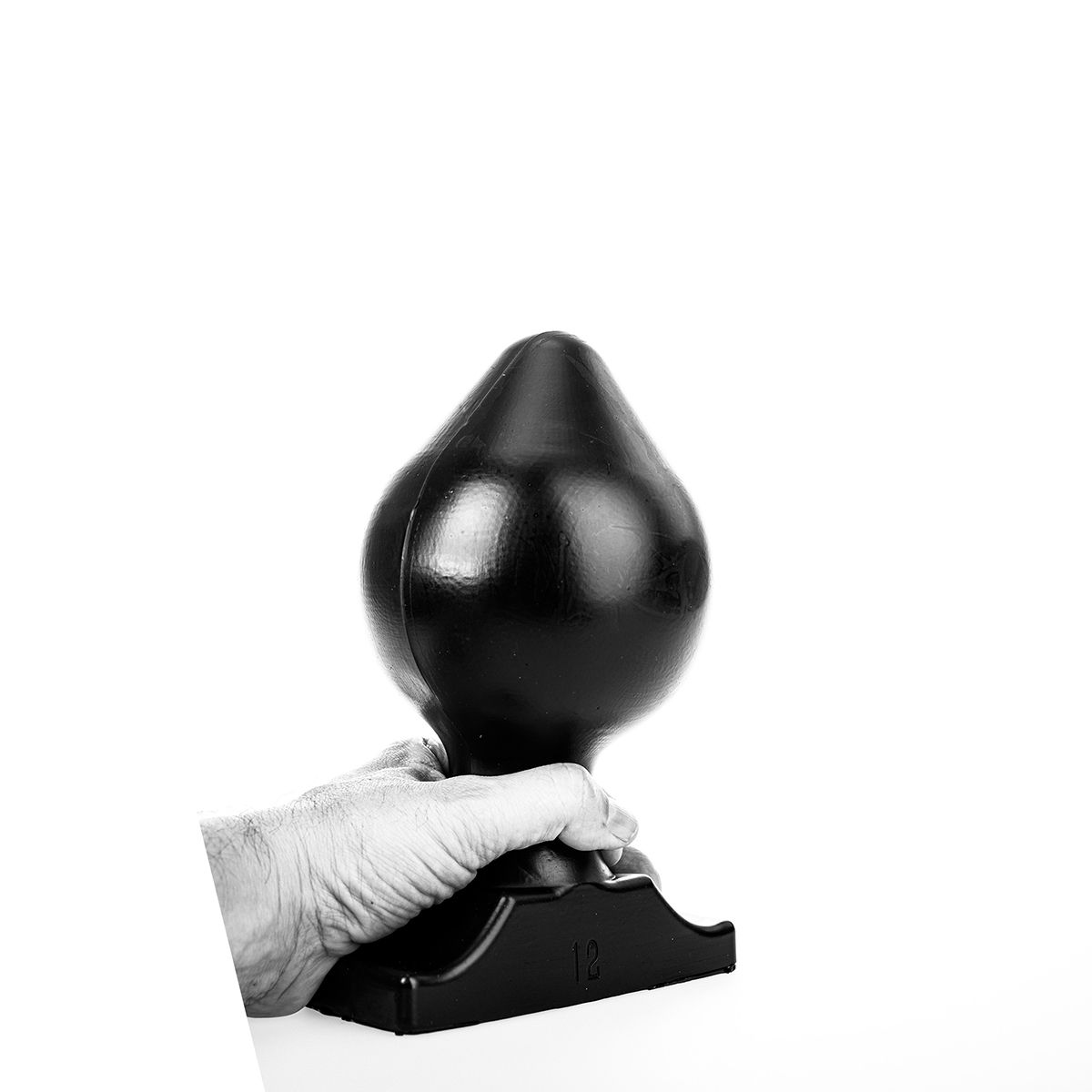 Dop Anal All Black Super Stretch PVC Negru 22.5 cm