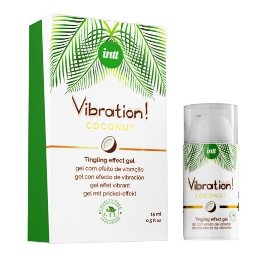 Gel cu Efect Vibrator Aroma Cocos 15 ml