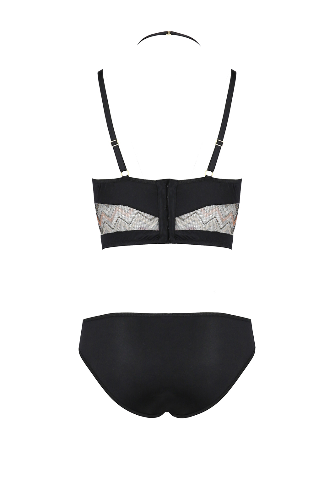 Set Lenjerie Lagerta, Negru, S/M