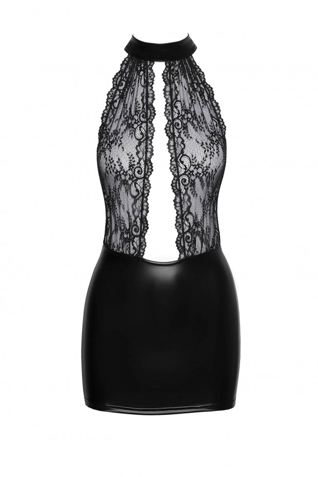 Rochie Mini Powerwetlook cu Top din Dantela S