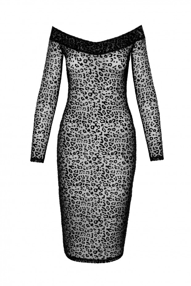 Rochie Midi Transparenta Leopard M