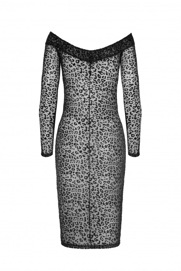 Rochie Midi Transparenta Leopard M