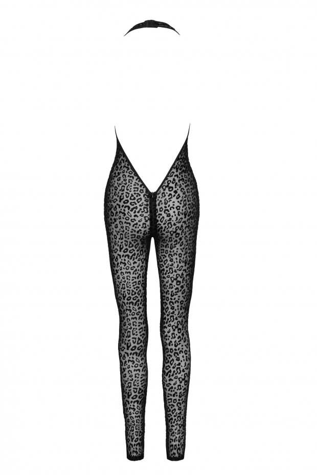 Catsuit Transparent Leopard S