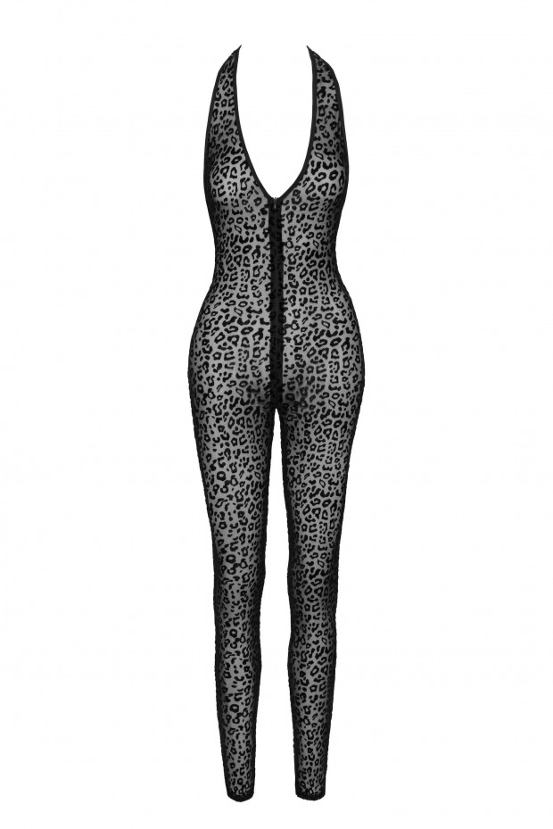 Catsuit Transparent Leopard S