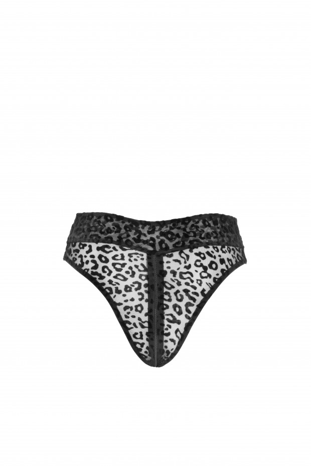 Bikini cu Talie Inalta si Aplicatii Catifea M