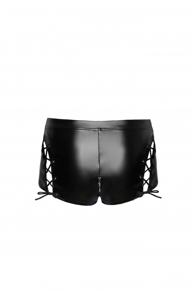 Pantaloni Scurti Powerwetlook Cu Snururi Laterale S