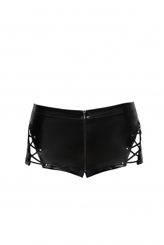 Pantaloni Scurti Powerwetlook Cu Snururi Laterale M