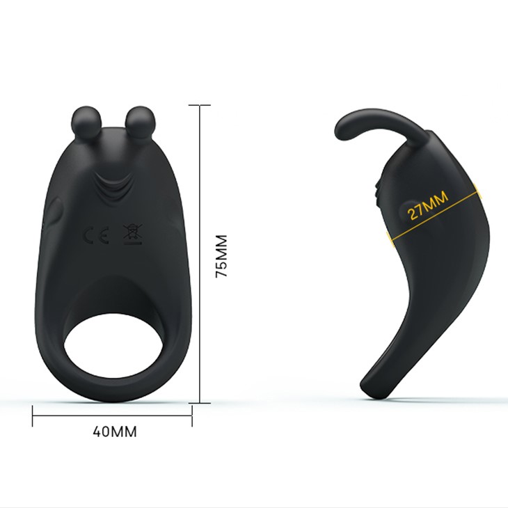 Inel de Penis Rapid 7 Moduri Vibratii Erospace, Silicon, USB, Negru