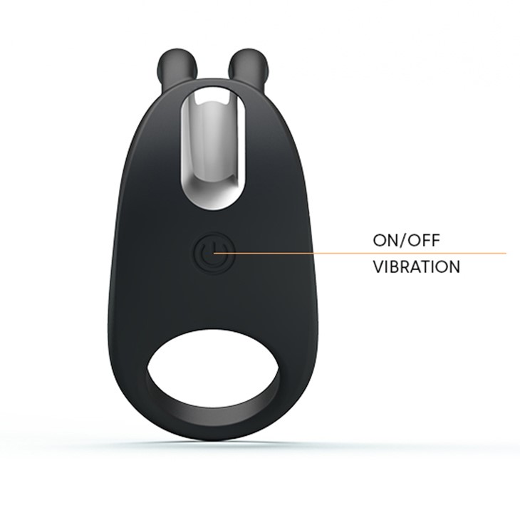 Inel de Penis Rapid 7 Moduri Vibratii Erospace, Silicon, USB, Negru