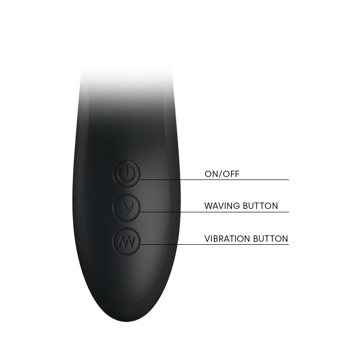Vibrator Gemini Bending Erospace, Silicon, USB, Negru, 21 cm