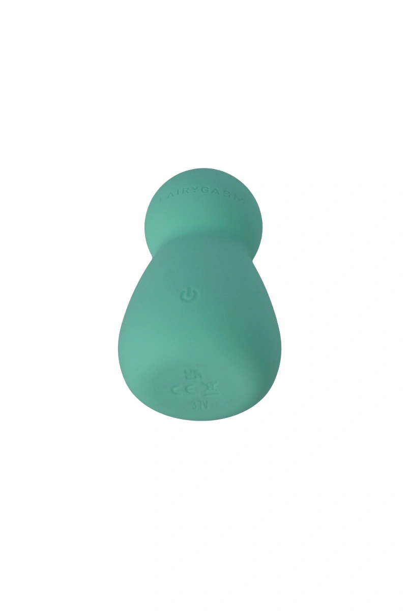 Vibrator Mini Wand Applust FairyGasm, 10 Moduri Vibratii, Silicon, USB, Verde, 7.5 cm