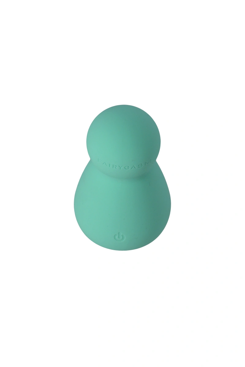 Vibrator Mini Wand Applust FairyGasm, 10 Moduri Vibratii, Silicon, USB, Verde, 7.5 cm