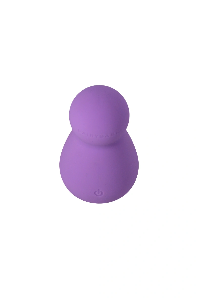 Vibrator Mini Wand Applust FairyGasm, 10 Moduri Vibratii, Silicon, USB, Violet, 7.5 cm