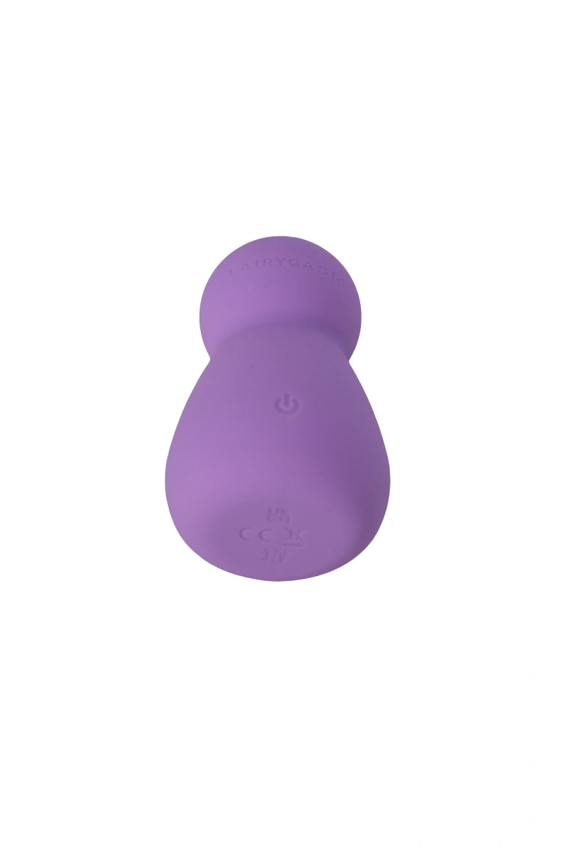 Vibrator Mini Wand Applust FairyGasm, 10 Moduri Vibratii, Silicon, USB, Violet, 7.5 cm