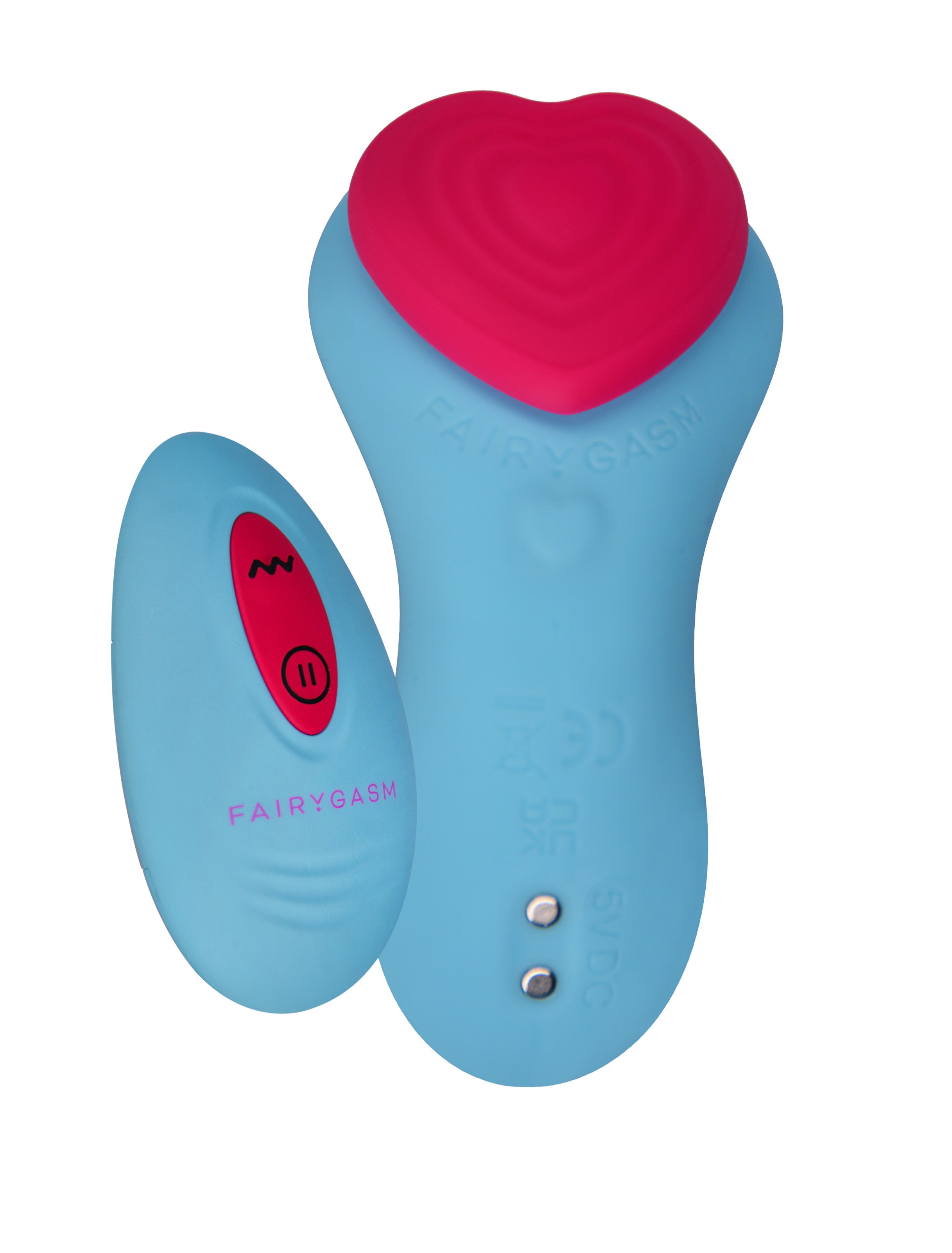 Vibrator Wearable HeartGem FairyGasm, 9 Moduri Vibratii, Remote Control, Silicon, USB, Albastru