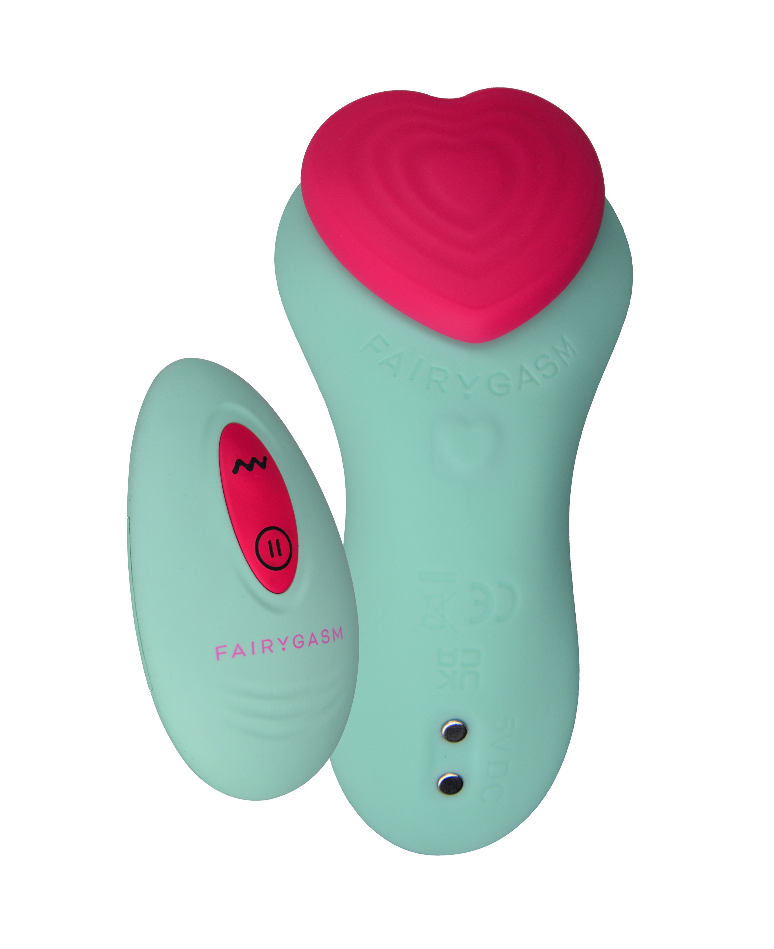Vibrator Wearable HeartGem FairyGasm, 9 Moduri Vibratii, Remote Control, Silicon, USB, Verde