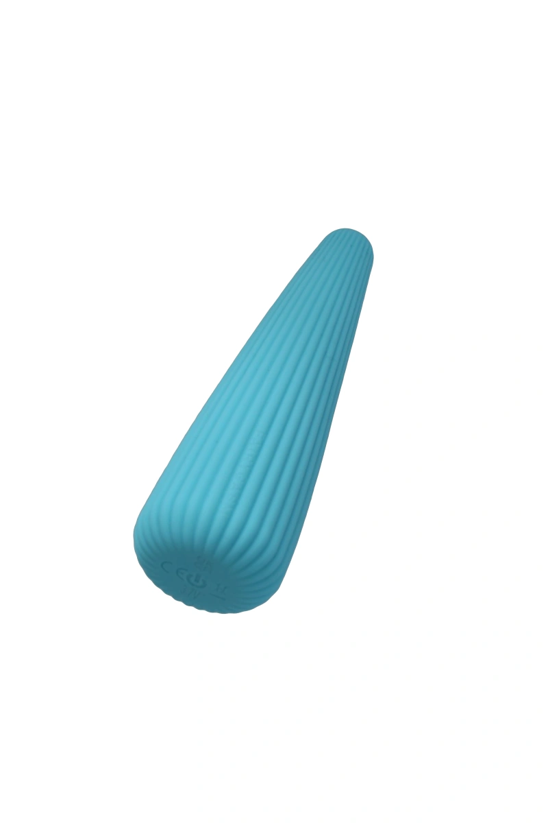 Vibrator IcyCone FairyGasm, 10 Moduri Vibratii, USB, Albastru, 13.5 cm