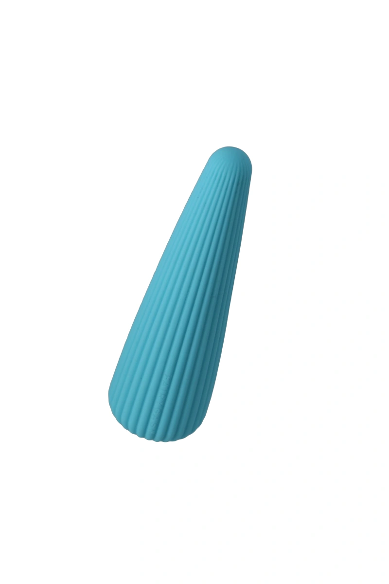 Vibrator IcyCone FairyGasm, 10 Moduri Vibratii, USB, Albastru, 13.5 cm