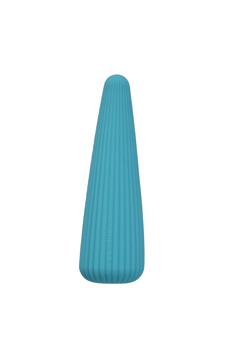 Vibrator IcyCone FairyGasm, 10 Moduri Vibratii, USB, Albastru, 13.5 cm