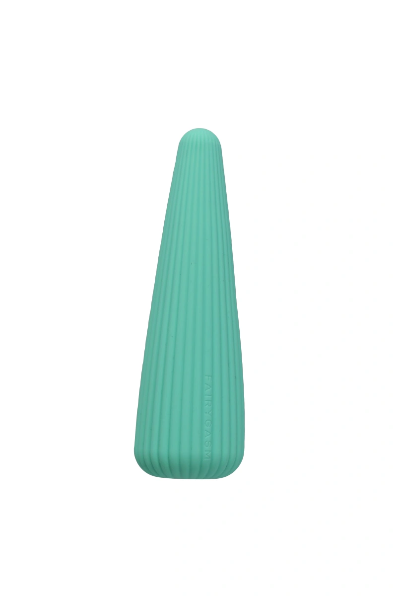 Vibrator IcyCone FairyGasm, 10 Moduri Vibratii, USB, Verde, 13.5 cm