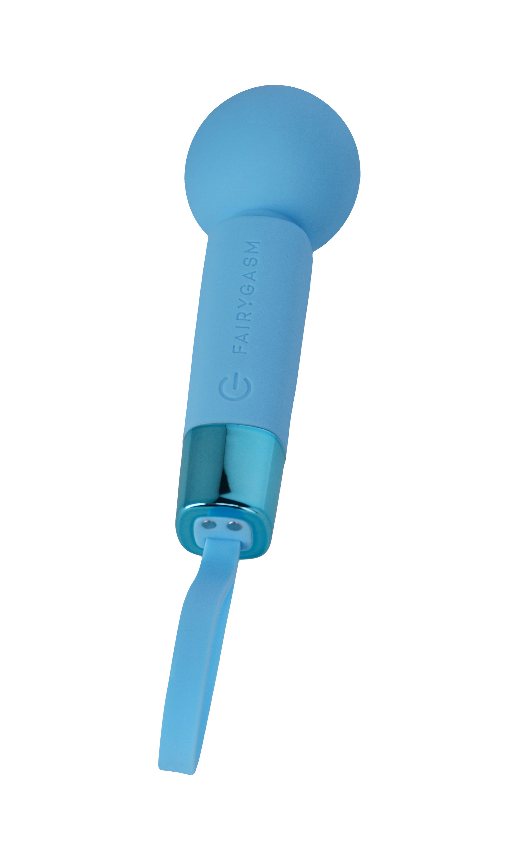 Mini Wand Pearlstasy FairyGasm, 8 Moduri Vibratii, Silicon, USB, IPX7, Albastru, 11 cm