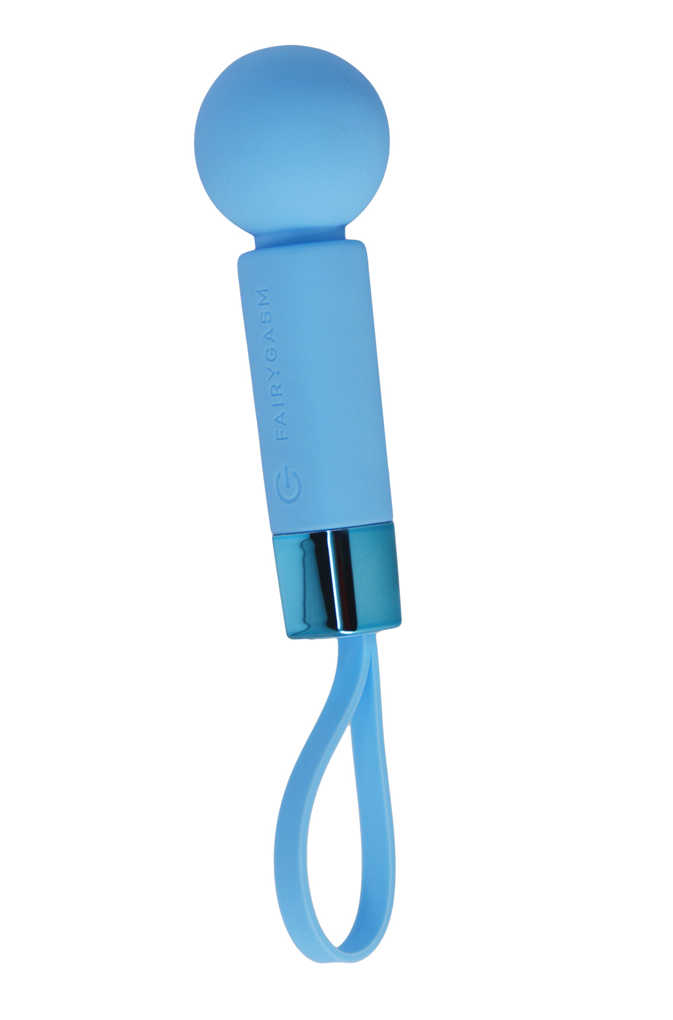 Mini Wand Pearlstasy FairyGasm, 8 Moduri Vibratii, Silicon, USB, IPX7, Albastru, 11 cm
