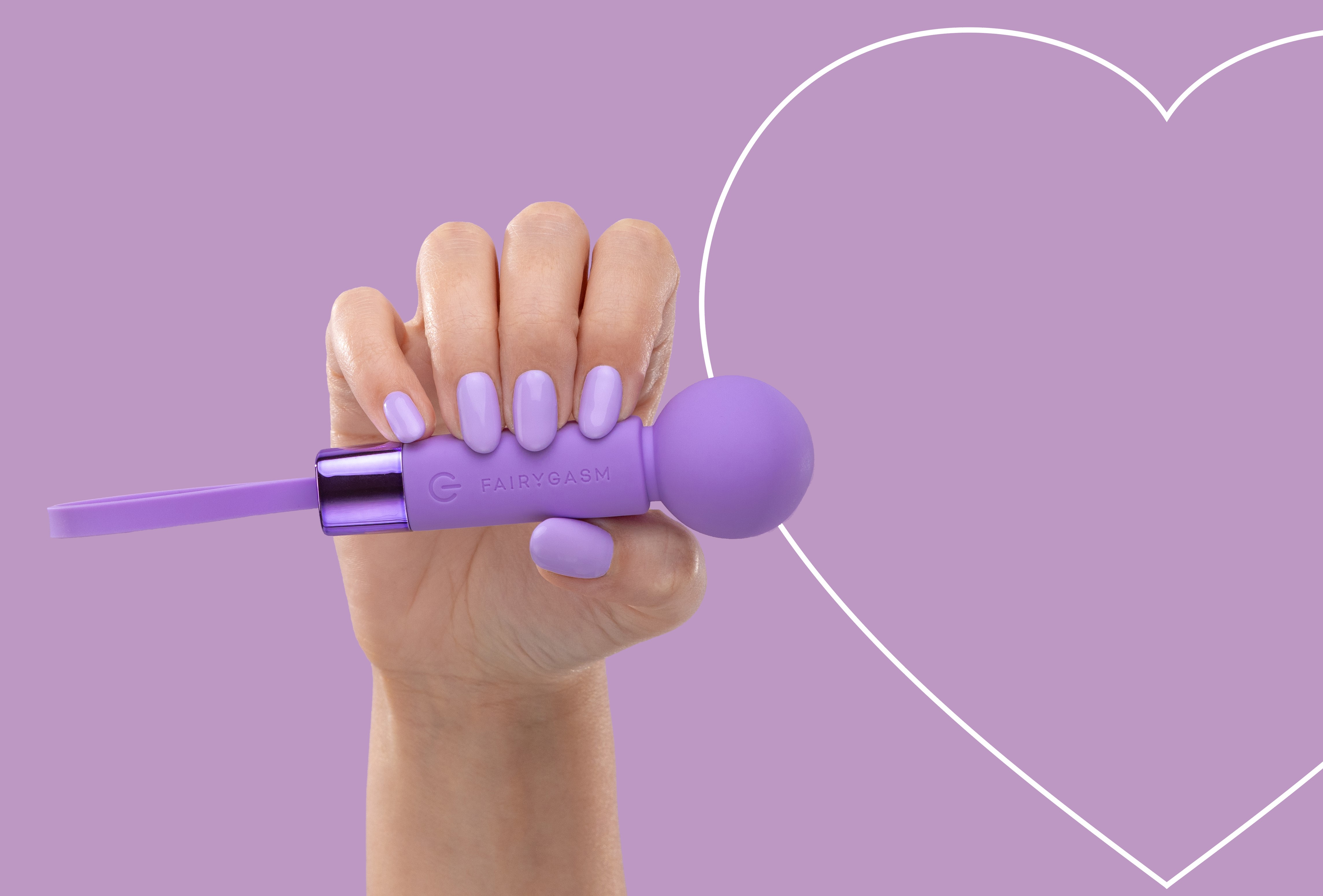 Mini Wand Pearlstasy FairyGasm, 8 Moduri Vibratii, Silicon, USB, IPX7, Mov, 11 cm
