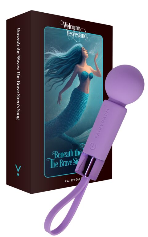 Mini Wand Pearlstasy FairyGasm, 8 Moduri Vibratii, Silicon, USB, IPX7, Mov, 11 cm
