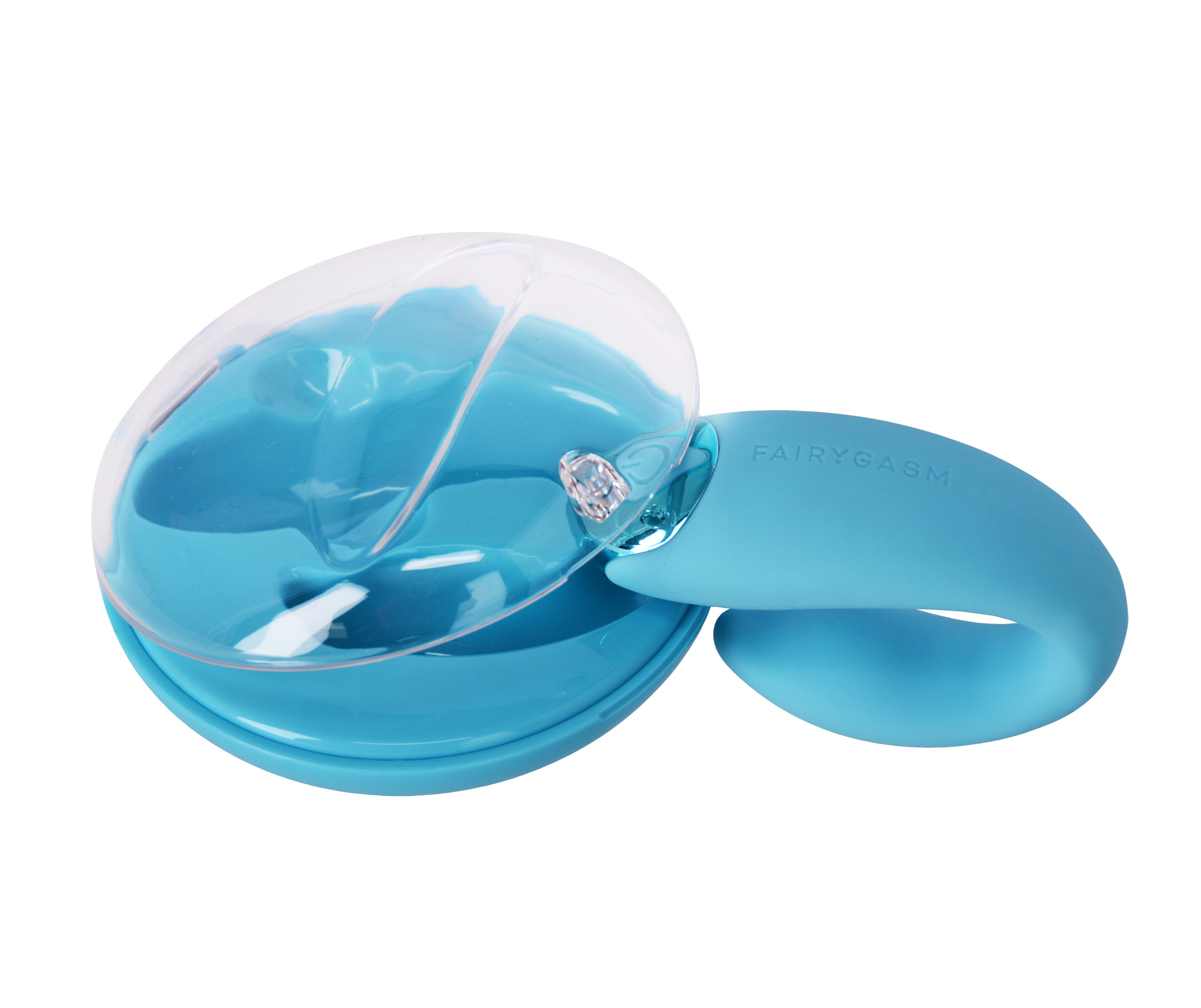 Vibrator Cuplu PleasureBerry FairyGasm, 10 Moduri Vibratii, Remote Control, Silicon, USB, IPX7, Albastru