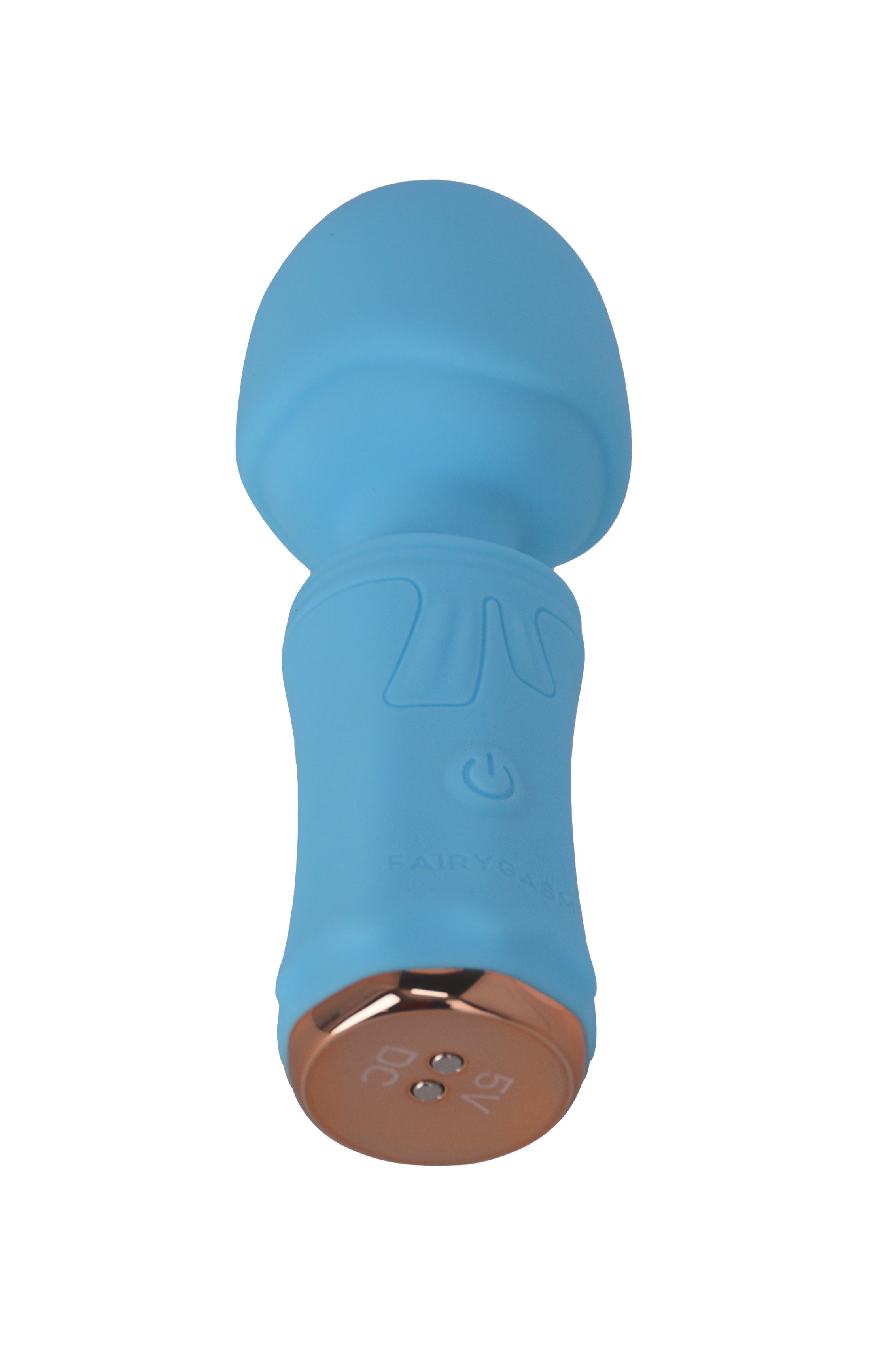 Mini Wand SecretFuntasy FairyGasm, 10 Moduri Vibratii, Silicon, USB, IPX7, Albastru, 11 cm