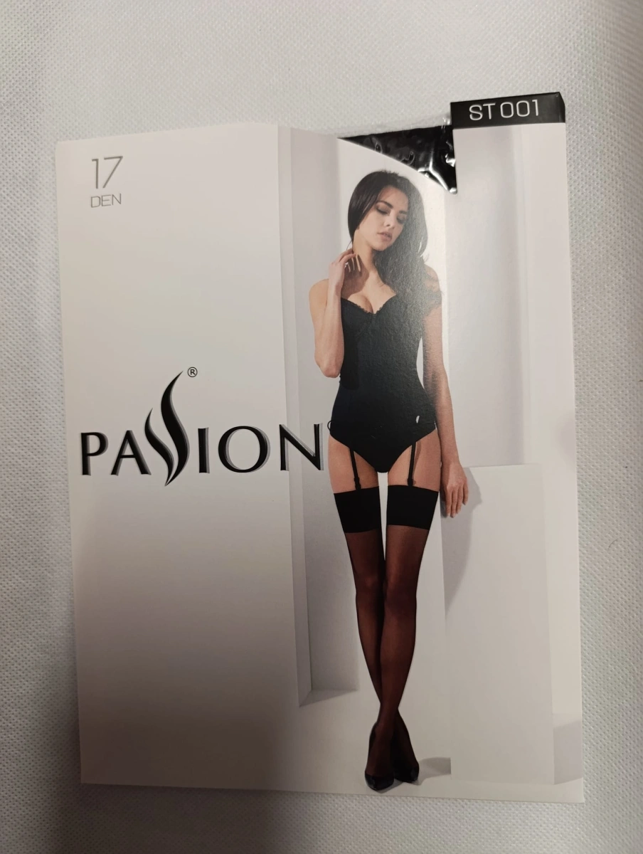 Ciorapi Sexy cu Banda Lata, 17 DEN, Negru, XS/S