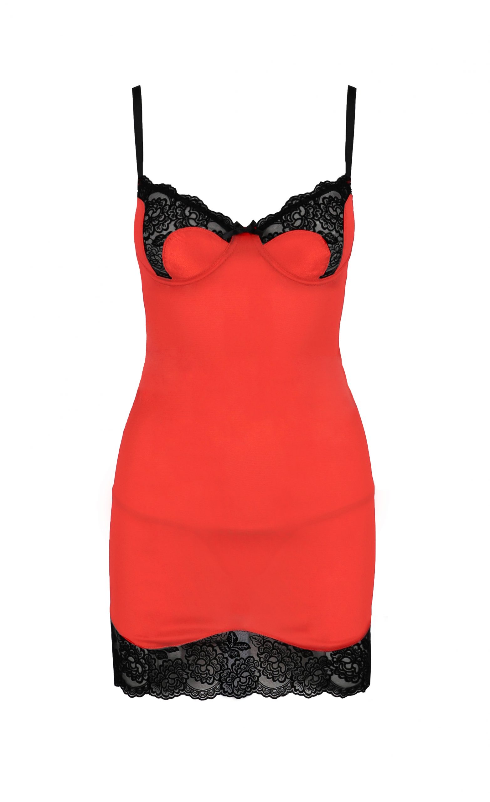 Rochie Polina, Rosu/Negru, S/M
